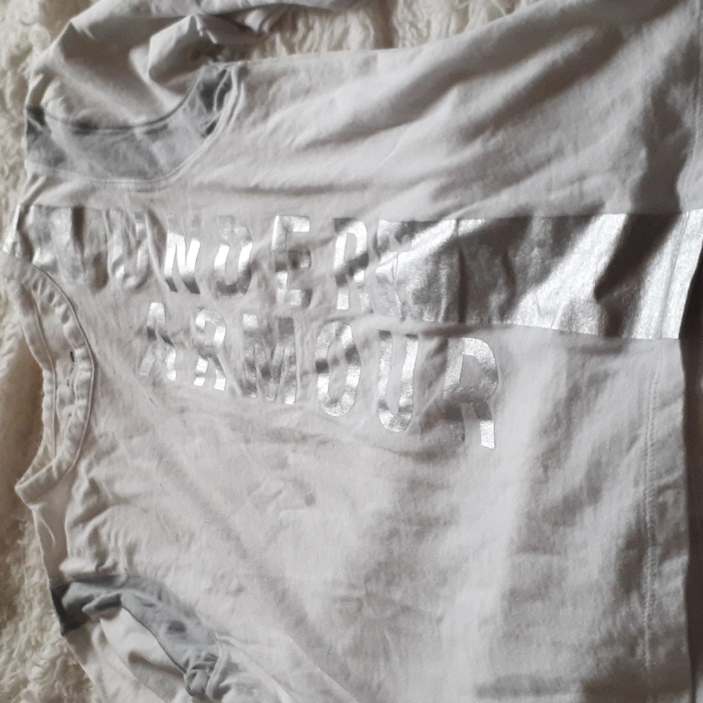 Under Armour white  long sleeve jersey